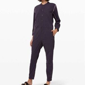LULULEMON X ROBERT GELLER Deep Phantom Take The Moment Jumpsuit On The Move Sz M